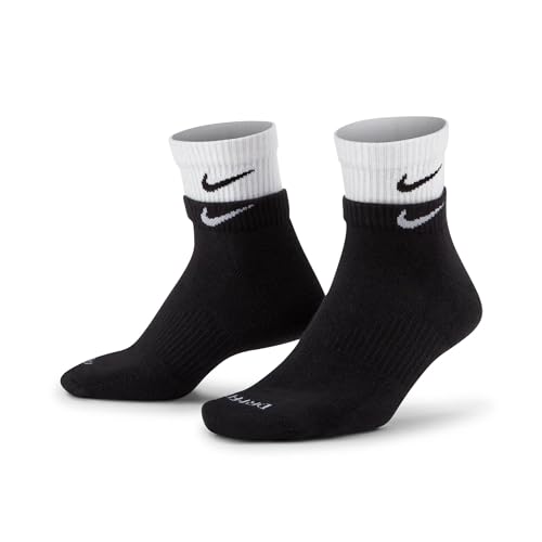 NIKE DH4058-011 Everyday Plus Cushioned Socks Men's Schwarz/weiß/schwarz M von Nike