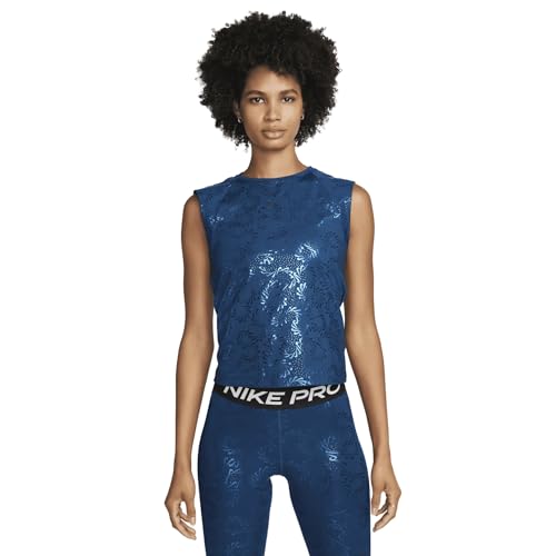 NIKE DQ6174-460 W NP DF SS TOP Sparkle T-Shirt Damen Blau Größe S NIKE DQ6174-460 W NP DF SS TOP Sparkle T-Shirt Damen Blau Größe S von Nike
