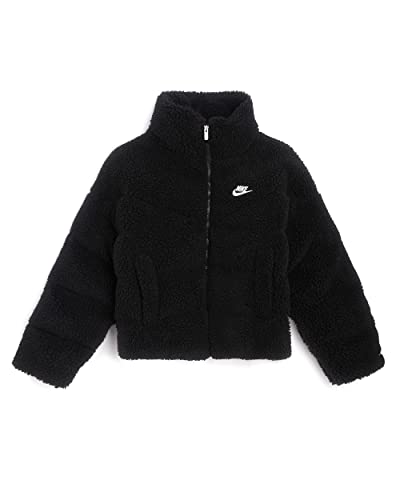 NIKE Damen City Sherpa Jacke, Black/White, M NIKE Damen City Sherpa Jacke, Black/White, M von Nike