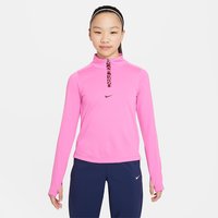 NIKE Dri-FIT 1/2-Zip Langarmshirt Mädchen 675 - playful pink/dark team red S (128-137 cm) von Nike