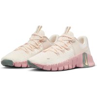 NIKE Free Metcon 5 Fitnessschuhe Damen 102 - pale ivory/ice peach-light silver 35.5 von Nike