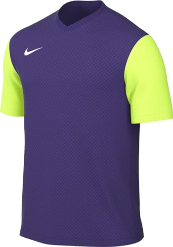 NIKE Herren M NK DF Tiempo PREM II JSY SS T-Shirt, Court Purple/Volt/White, S von Nike