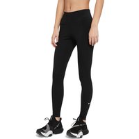 NIKE One Dri-FIT Mid-Rise Leggings Damen 010 - black/white L von Nike