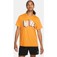NIKE Pro Dri-FIT Hyper Dry Graphic Trainingsshirt Herren magma orange/university gold/htr/white L von Nike