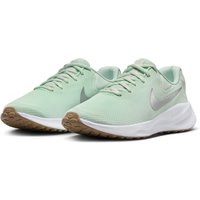 NIKE Revolution 7 Road Laufschuhe Damen 303 - barely green/metallic silver-white 40.5 von Nike