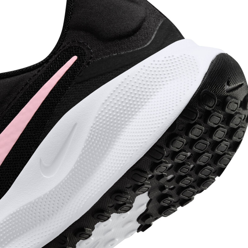 NIKE Revolution 7 Road Laufschuhe Damen 004 - black/med soft pink-white 37.5 von Nike