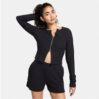 NIKE Sportswear Chill gerippte Strickjacke mit Reißverschluss Damen 010 - black/black XL von Nike