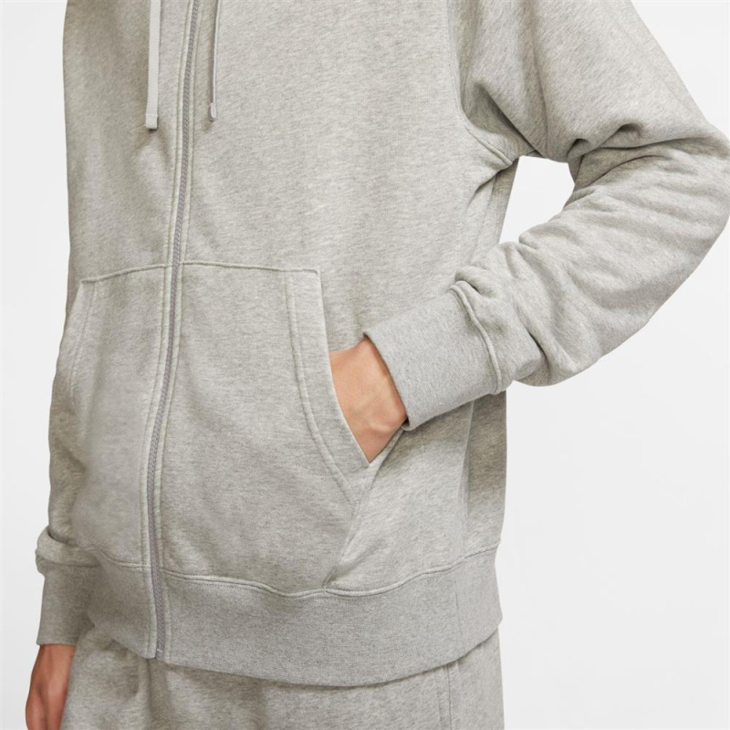 NIKE Sportswear Club French Terry Kapuzenjacke dark grey heather/matte silver XL von Nike