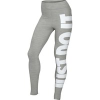 NIKE Sportswear Essential High-Rise Leggings Damen 063 - dk grey heather/white XS von Nike
