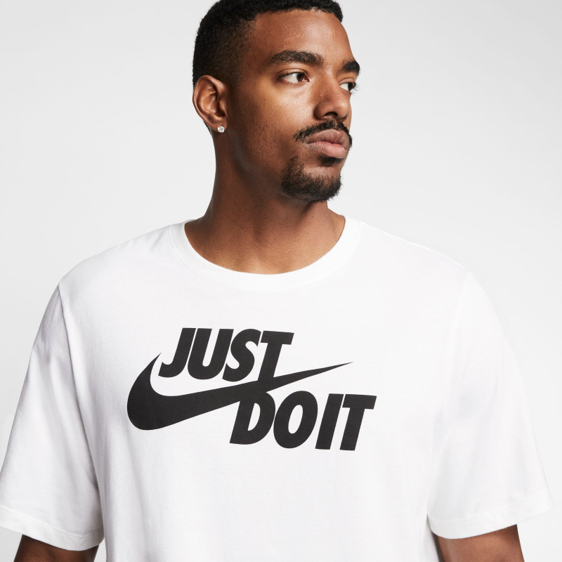 NIKE Sportswear JUST DO IT T-Shirt Herren 100 - white/black S von Nike