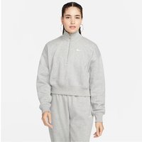 NIKE Sportswear Phoenix Fleece 1/2-Zip Oversize Sweatshirt Damen 063 - dk grey heather/sail XL/S von Nike