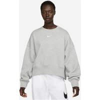 NIKE Sportswear Phoenix Over-Oversized Fleece Sweatshirt Damen 063 - dk grey heather/sail S von Nike