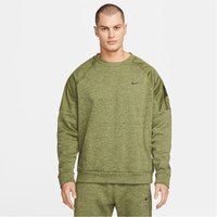 NIKE Therma-FIT Fitness Fleece Sweatshirt Herren 326 - rough green/htr/rough green/black S von Nike