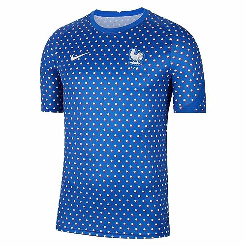 Nike 2022-2023 France Pre-Match Training Football Soccer T-Shirt Trikot (Hyper Cobalt) von Nike