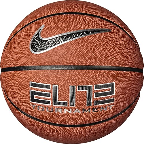 Nike Elite Tournament 8P Basketball Deflated aus Gummi und Kunstleder in der Farbe Amber/Black/metallic Silver, Größe 7, N.100.9915.855.07 von Nike