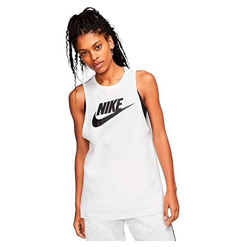 Nike Damen Mscl Futura Tr gershirt Cami Shirt, Weiß / Schwarz, S EU von Nike