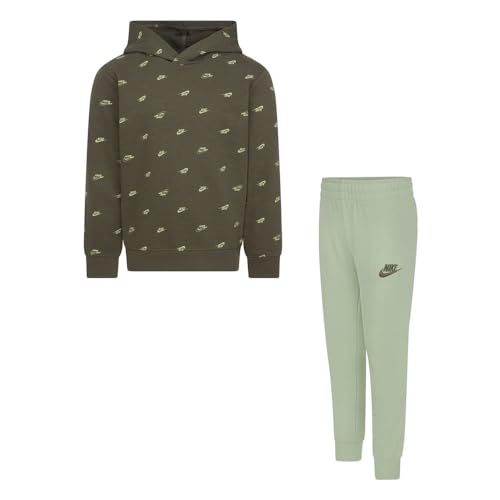 Nike Club Monogram Set Trainingsanzug für Kinder, schwarz, 86J802-042, grün, 5-6 Jahre Nike Club Monogram Set Trainingsanzug für Kinder, schwarz, 86J802-042, grün, 5-6 Jahre von Nike