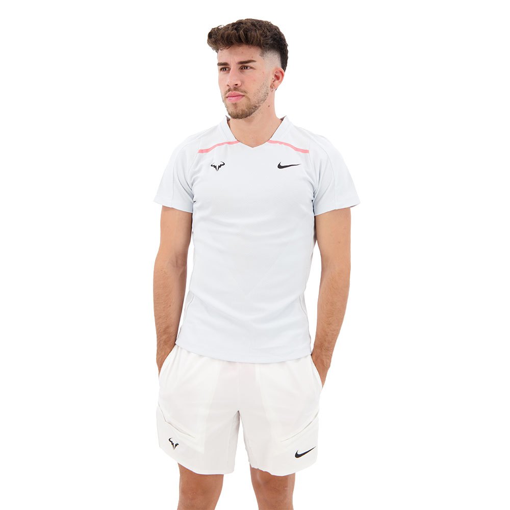 Nike Court Dri Fit Advantage Rafa Short Sleeve T-shirt Weiß XS Mann von Nike