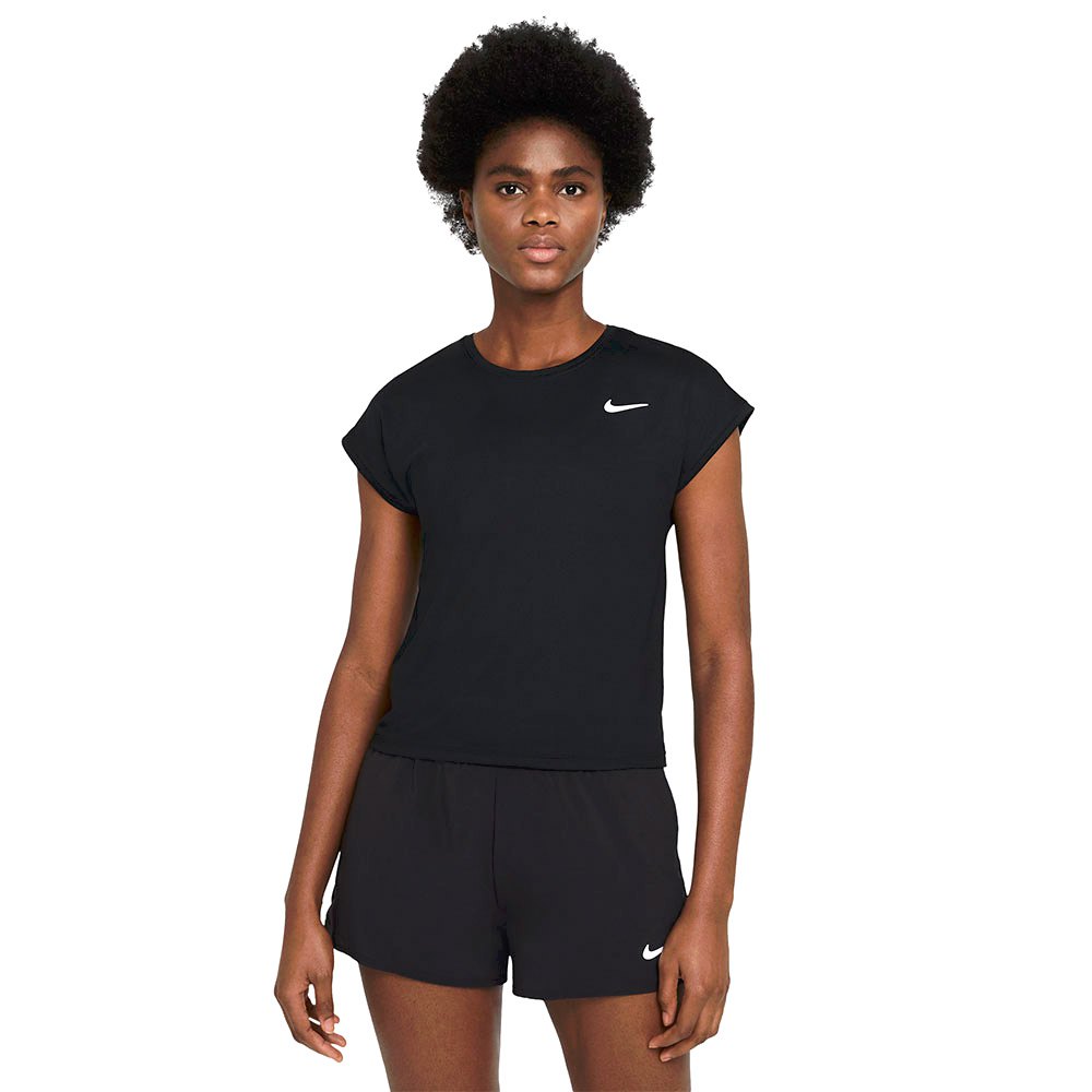 Nike Court Dri Fit Victory Short Sleeve T-shirt Schwarz XL / Regular Frau von Nike