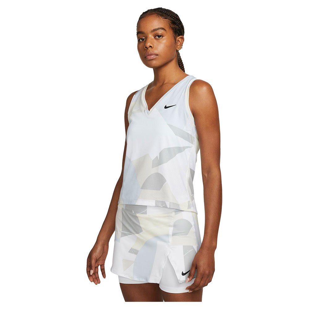 Nike Court Victory Printed Sleeveless T-shirt Weiß M Frau von Nike