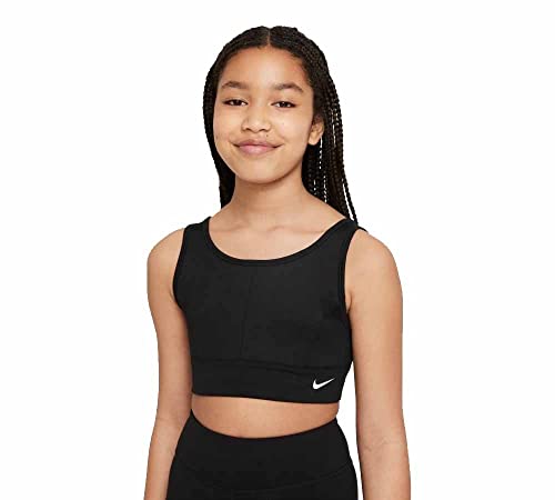 Nike DD7964 G NK DF SWSH LUXE BRA Sports bra girls black/black/white M von Nike