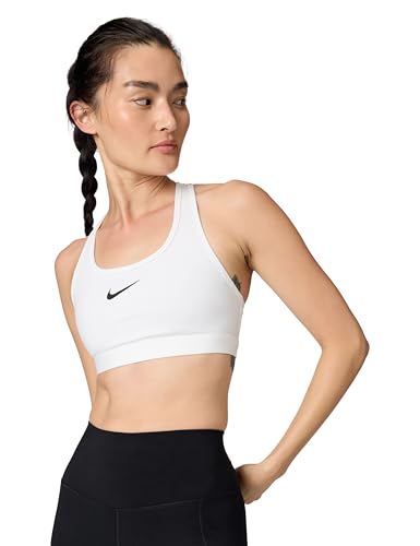 Nike DX6821-100 W NK SWSH MED SPT Bra Sports Bra Damen White/Stone Mauve/Black Größe XS Nike DX6821-100 W NK SWSH MED SPT Bra Sports Bra Damen White/Stone Mauve/Black Größe XS von Nike