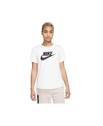 Nike DX7906-100 W NSW Tee ESSNTL ICN FTRA T-shirt Damen WHITE/BLACK Größe XS von Nike