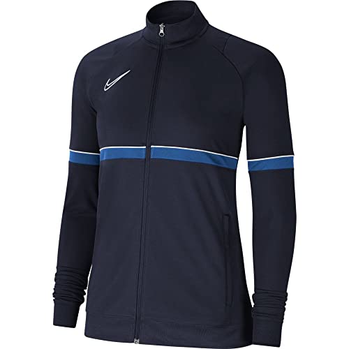 Nike Damen, Women's Academy 21 Track Jacket, OBSIDIAN/WHITE/ROYAL BLUE/WHITE, CV2677-453, XS von Nike