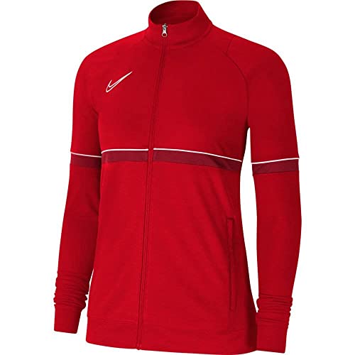 Nike Damen, Women's Academy 21 Track Jacket, UNIVERSITY RED/WHITE/GYM RED/WHITE, CV2677-657, XS von Nike