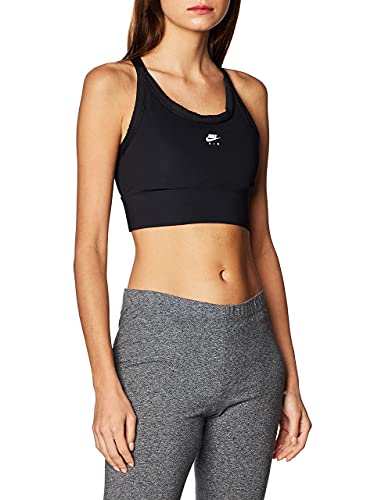 Nike Damen AIR Swoosh Padded Sport-BH mit Mittlerem Halt, Black/Black/White, XL Nike Damen AIR Swoosh Padded Sport-BH mit Mittlerem Halt, Black/Black/White, XL von Nike