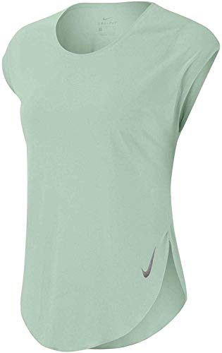 Nike Damen City Sleek Top Shortsleeve, Pistachio Frost/Reflective SIL, M Nike Damen City Sleek Top Shortsleeve, Pistachio Frost/Reflective SIL, M von Nike
