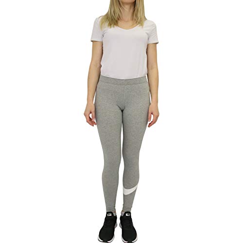 Nike W NSW Club logo2 Damen Leggings, Grau (Dark Grey Heather/White/063), Gr. L von Nike