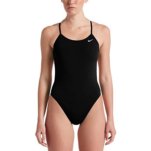 Nike Damen Cut-Out One Piece Schwimmanzug, Schwarz, S von Nike