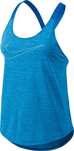 Nike Damen ELASTIKA Keyhole Tank VNR Tanktops, Blau, L Nike Damen ELASTIKA Keyhole Tank VNR Tanktops, Blau, L von Nike