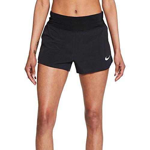 Nike Damen Eclipse 2-In-1 Shorts, Black/Reflective Silver, XL von Nike