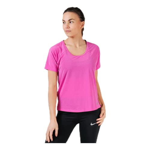 Nike Damen Miler Breathe T-Shirt, Active Fuchsia/Reflective Silver, M Nike Damen Miler Breathe T-Shirt, Active Fuchsia/Reflective Silver, M von Nike