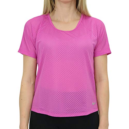 Nike Damen Miler Breathe T-Shirt, Active Fuchsia/Reflective Silver, XS Nike Damen Miler Breathe T-Shirt, Active Fuchsia/Reflective Silver, XS von Nike