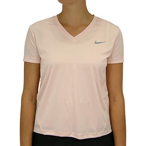 Nike Damen Miler Top V Neck T-Shirt, rosa, L Nike Damen Miler Top V Neck T-Shirt, rosa, L von Nike