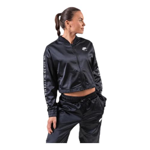Nike Damen NSW Air Trak Satin Jacke, Black, XL Nike Damen NSW Air Trak Satin Jacke, Black, XL von Nike