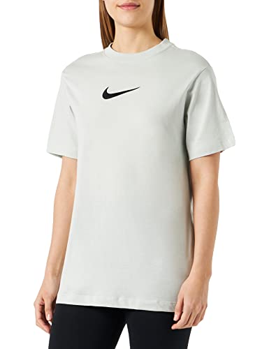 Nike Damen NSW Bf Ms T-Shirt, Light Silver/Black, L von Nike