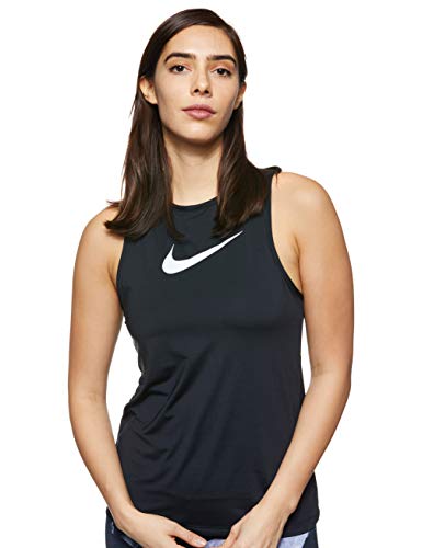 Nike Damen Pro Essential Swoosh Tanktop, Black/White, XS Nike Damen Pro Essential Swoosh Tanktop, Black/White, XS von Nike