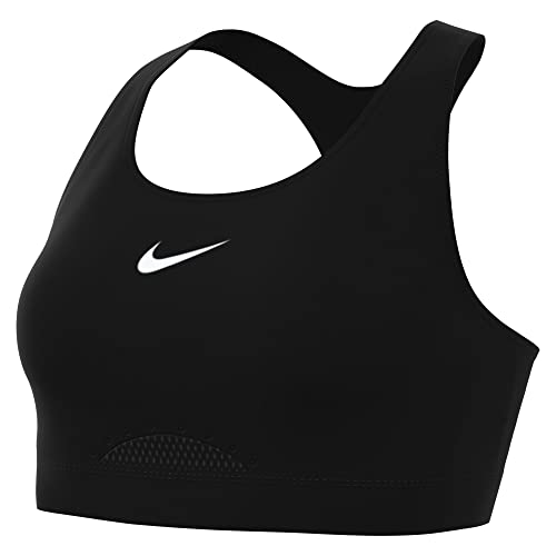 Nike Damen Sports Bra W Nk Df Swsh Hs Bra, Schwarz/Schwarz/Dunkelgrau/Weiß, DD0428-010, M/A Nike Damen Sports Bra W Nk Df Swsh Hs Bra, Schwarz/Schwarz/Dunkelgrau/Weiß, DD0428-010, M/A von Nike