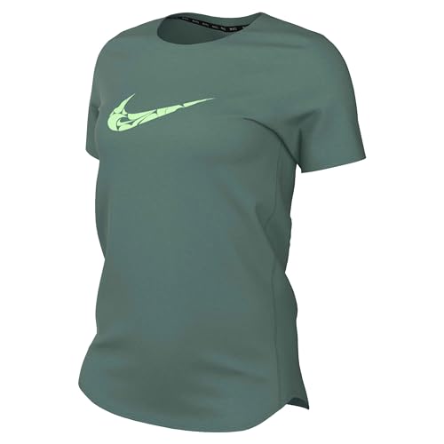 Nike Damen Sweatshirt One Swsh Hbr Dri-Fit Short-Sleeve Top, Bicoastal/Vapor Green, FN2618-361, L von Nike