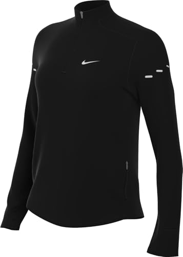 Nike Damen Swift Dri-Fit Uv Hz Sweatshirt, Black/Reflective Silv, S Nike Damen Swift Dri-Fit Uv Hz Sweatshirt, Black/Reflective Silv, S von Nike