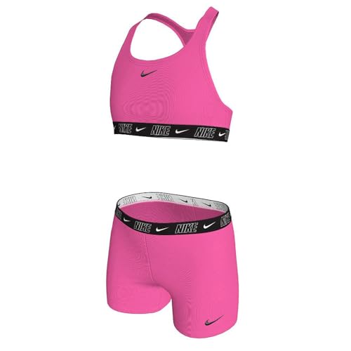 Nike Damen Swimwear Zweiteiliger Badeanzug, Hyper Pink, S Nike Damen Swimwear Zweiteiliger Badeanzug, Hyper Pink, S von Nike