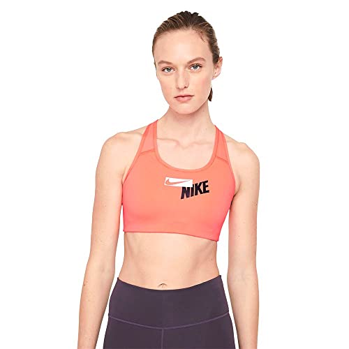 Nike Damen Swoosh Sport BH, Bright Mango/Dark Raisin/White, L Nike Damen Swoosh Sport BH, Bright Mango/Dark Raisin/White, L von Nike
