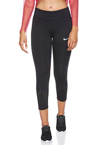 Nike Damen W NK Epic LX Crop Pants, Black/Reflective silv, XS Nike Damen W NK Epic LX Crop Pants, Black/Reflective silv, XS von Nike