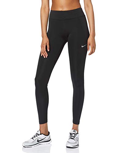 Nike Damen Fast Tights, Black/Reflective Silver, S von Nike