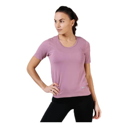 Nike Damen W NK Infinite TOP SS T-Shirt, Plum dust/Reflective silv, XS von Nike