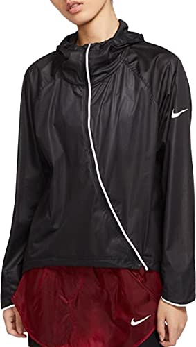 Nike Damen W NK SHLD JKT HD Runway Sport Jacket, Black/(Reflective silv), S von Nike